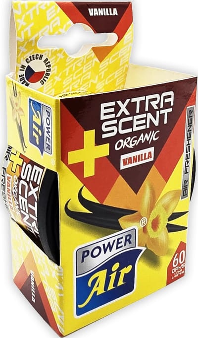Power Air Extra Scent Organic - Luchtverfrisser Auto - Autoparfum Geur - Geurverfrisser Vanilla