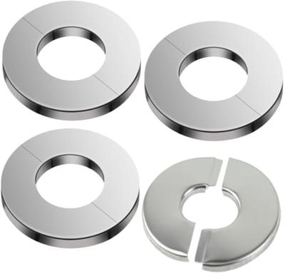 Dailygoods- Flens Roestvrij Staal - Muur Split Flens - Zelfklevende Flens - Pijp Rozet Plaat - 61mm - Duurzaam Ontwerp - Wandflens