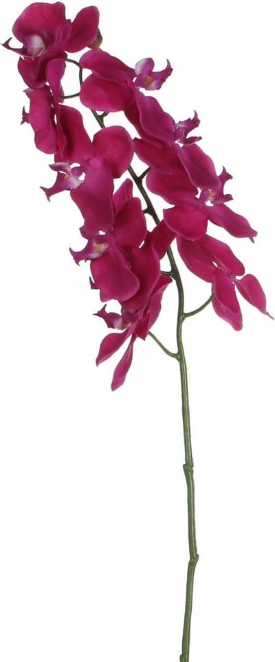 Mica Decorations Kunstbloem Orchidee tak - diep roze - 71 cm - Kunst zijdebloemen
