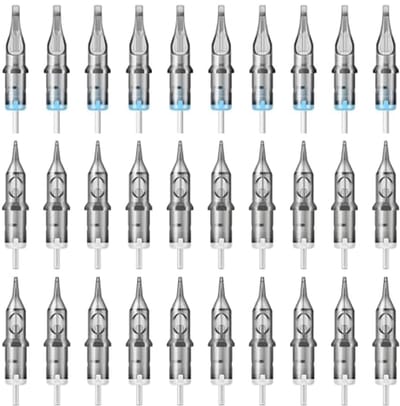 SnelShoppen - 30 Tatooine Tattoo Cartridges Naalden Set - 3RL 5RL 5M1 7M1 - Tattoo Naalden voor Machines - Professionele Inkt en Schaduw Accessoires