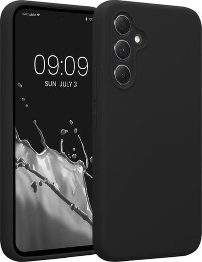 kwmobile telefoonhoesje geschikt voor Samsung Galaxy A54 5G - TPU backcover met siliconen coating - Smartphone case in zwart