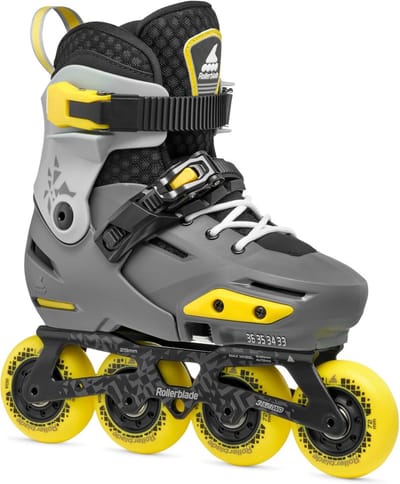 Verstelbare Inline Skates voor Jongens - Zwarte en Gele Freestyleskates - Maat 37 t/m 40