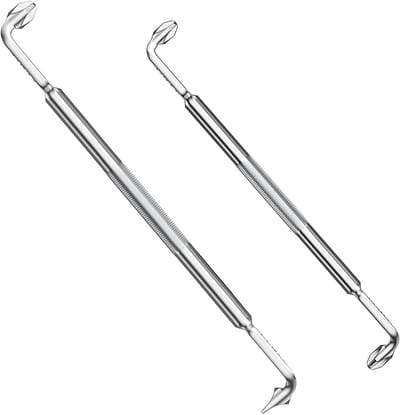 Hoekschroevendraaier 175 mm met Slot en Phillips, 130 mm Dubbelzijdige Schroevendraaier, Magnetisch voor Krappe Ruimtes en Hoekjes