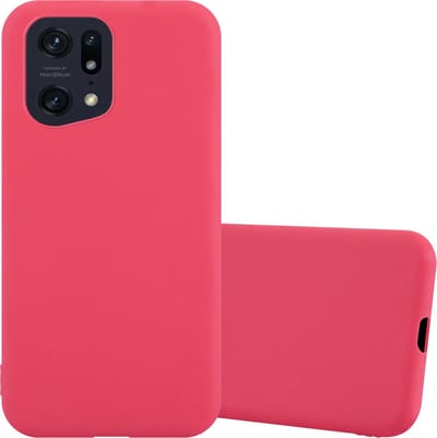 Cadorabo Hoesje geschikt voor Oppo FIND X5 PRO in CANDY ROOD - Beschermhoes gemaakt van flexibel TPU silicone Case Cover