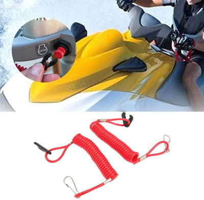 Dailygoods- Kill Switch Lanyard 150cm - Noodstopschakelaar - Buitenboordmotor - Veiligheidskoord - Eenvoudige installatie - Betrouwbaar in gebruik