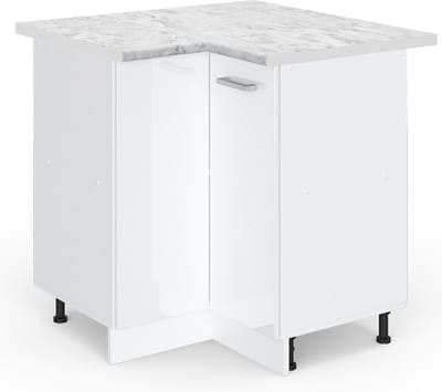 Vicco R-Line Hoekkast – 75.6 cm, WB Marmer Wit Hoogglans