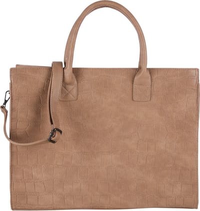 Luxe damestas - Shopper - Crossbodytas - Laptoptas - Zwart - Imitatieleer