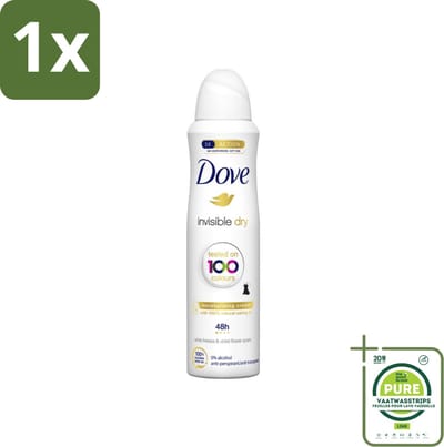 1 x Dove - Deodorant - Spray Invisible Dry - Onzichtbare bescherming - 250 ml - Dove Invisible Dry - Onzichtbare Vlekken - Deodorant Spray - Zweet En Geur - 48 Uur Bescherming
