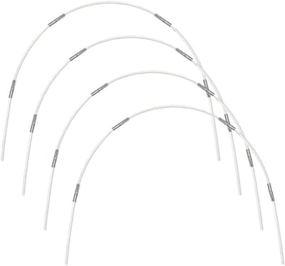Tuinhoepels Kit - Plant Ondersteuning - Kas Bouwen - Roestbestendig Glasvezel - 24 Stuks - Wit