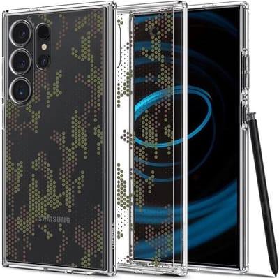 Spigen Ultra Hybrid Hoesje Geschikt voor Samsung S24 Ultra Back Cover Camo