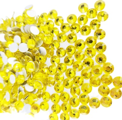 BamBella® - SS3 - Fel geel - Plak strass Steentjes - 1440 stuks - strass stenen glitters nail art kleding versieren