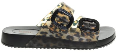 Zwarte Leopard Slipper Igor maat 39