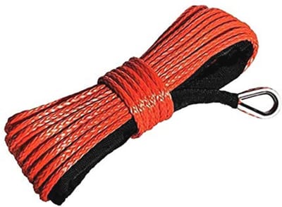 Synthetisch lier touw 6,3 mm x 15,7 m met beschermende mantel voor ATV, UTV, SUV, vrachtwagens en boten - Noodgevallen tot 3500 kg