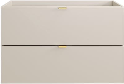Vente-unique Zwevend wastafelmeubel - Beige kleur - 80 cm - LAVENA