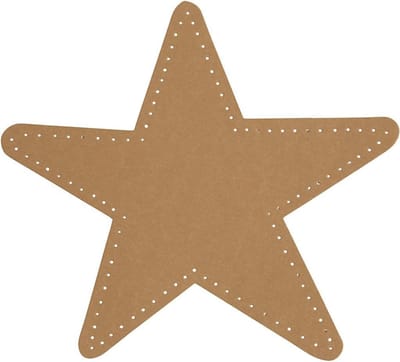 Faux Leather Ster 12x10 cm 4 stuks