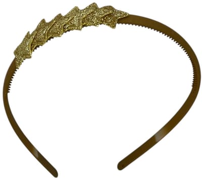Diadeem met sterretjes - kerstcollectie - glimmend - ster - khaki diadeem - goud