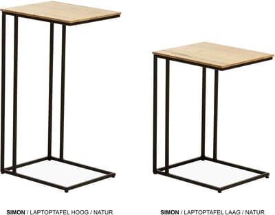 Maxfurn - Laptoptafel | hoogte 68cm | Zeer krasvast | Kleur: Natur