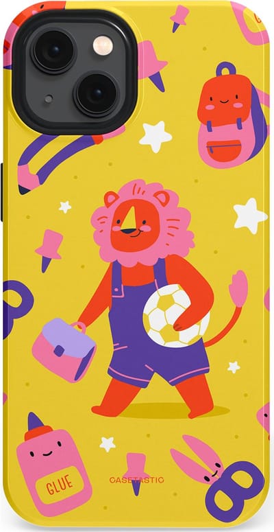 Casetastic hoesje geschikt voor Apple iPhone 13 - MagSafe - Dubbellaagse bescherming - Krachtige lessen - Fashion Case - Goud Koraal