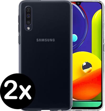 Hoesje - 2 Stuks - Geschikt voor Samsung Galaxy A50s - Sterk & Shockproof - Telefoonhoes - Back Cover - Case Siliconen - Telefoon Hoes - Transparant