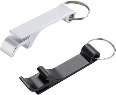 Flesopener sleutelhanger, 2 stuks bieropener, mini-sleutelhanger flesopener, aluminiumlegeringen, multifunctionele openers, sleutelhanger voor feest, festivals, bijeenkomsten