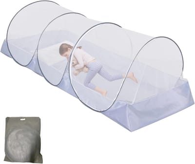 SnelShoppen - Vouwbare Muggennet 190 x 90 x 90 cm Pop-Up Camping Tent met Rits voor Bed, Bunk Beds, Reis, Buiten, Kamperen, Hotels - Lichtgewicht en D