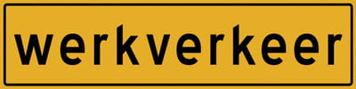 Werkverkeer magneetsticker 400 x 100 mm