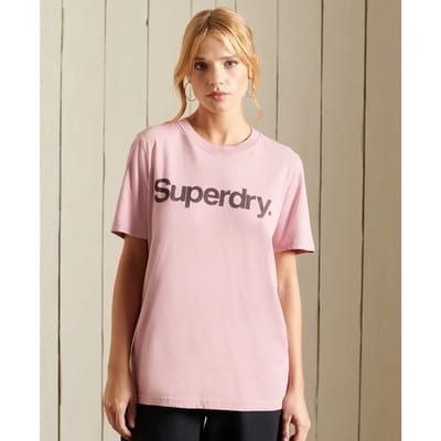 Dames-T-shirt met korte mouwen Superdry Core Logo