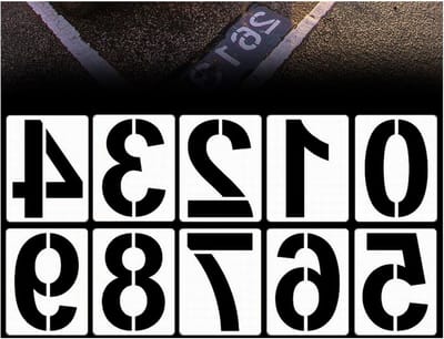 Set van 10 Herbruikbare Cijfersjablonen voor Schilderen - Plastic Templates voor Huisnummers en Parkeer Markering van 0 tot 9 (25 cm)