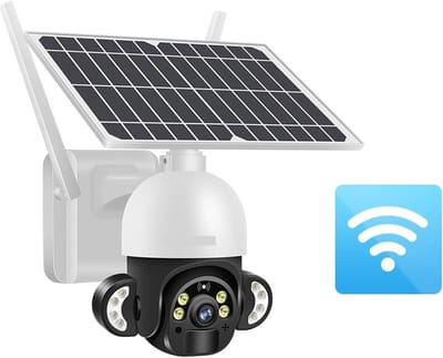 Beveiligingscamera Buiten - Draadloze Camera - Huisbewaking - Zonne-energie Werking - 4MP Resolutie - Zwart