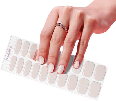 Pink Gellac UV Nagelstickers - Gellak Stickers 0015 Romantic Chrome - Nail Art Gel Stickers voor Nagels - 20 stuks in 10 maten