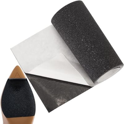 EGoods - Zelfklevende zwart antislip schoenzoolbescherming voor hoge hakken - 39,37 x 3,94 inch