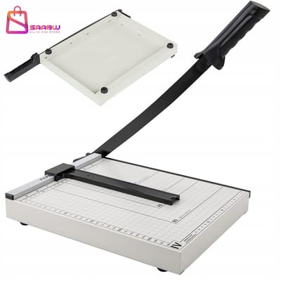 Papier Snijmachine – Metalen Guillotine papiersnijder – Voor Formaten B7 t/m A4 – Max. 10 Vel – Met Maatverdeling & Veiligheidsvergrendeling – papiersnijmachine – snijmachine papier – snijmachines - 33457