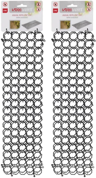 Pro Garden afweermat - 4x stuks - 49 x 13 cm - spikemat - honden/katten afweren