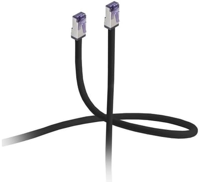 Flexline®-Patchkabel cat. 6A S/FTP, kurze Bauform, PIMF, schwarz, 0,15m