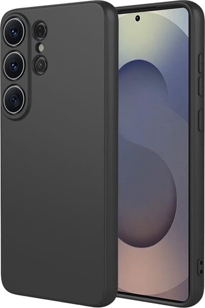 MobyDefend Hoesje - Geschikt voor Samsung Galaxy S26 Ultra - Matte Siliconen Backcover - Zwart