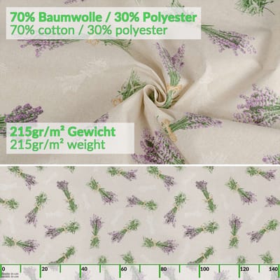 ANRO Tafelkleed Lavendel Beige 130x90cm Rechte rand Afwasbaar Waterafstotend Binnen & Buiten