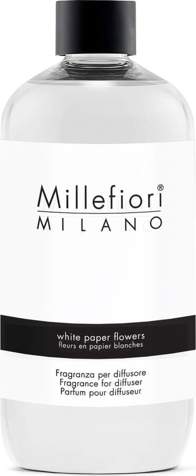 Millefiori Milano Navulling voor Geurstokjes 500 ml - White Paper Flowers