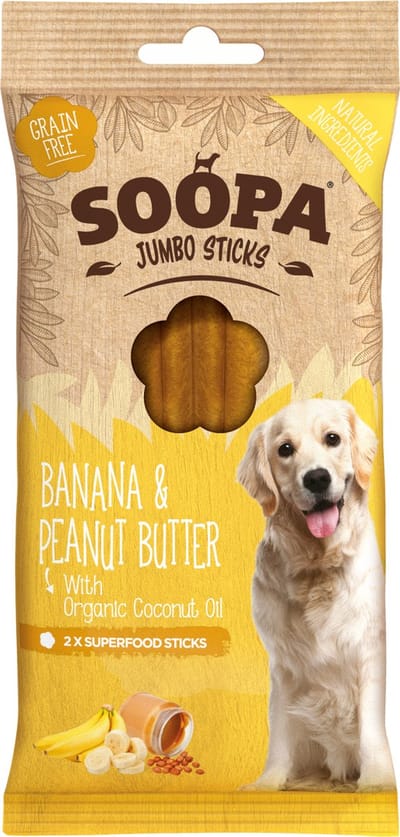 Soopa - Banaan & Pindakaas Jumbo Stick - 170g