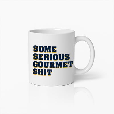 330ml Grappige "Some Serious Gourmet Shit" Koffiemok – Stoer Cadeau voor Foodies en Koffieliefhebbers