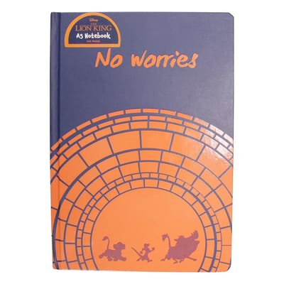 Half Moon Bay The Lion King - A5 No Worries Notitieboek - Blauw/Oranje