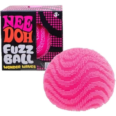 Nee Doh Wonder Waves Fuzz Bal Knijpspeeltje Zachte Textuur Knijpbal Voor Angstverlichting Sensorisch Fidget Speelgoed black