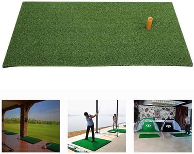 Golf Trainingsmat voor Binnen en Buiten - 24 x 12,2 x 0,6 inch - Gras Tapijt met Rubber Tee voor Swing Oefeningen en Verbetering van Techniek