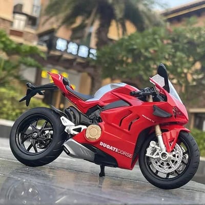 1:12 V4S Panigale Diecast Motorfiets Model Speelgoed Replica Met Geluid & Licht Verjaardag Kerstcadeau Collectie Fiets