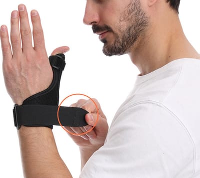 Duimbrace Met Stalen Spalk Rechts I Spalk Stabilisator I Sport Bandage Duim I Duimbeschermer I 1 Stuk I Zwart