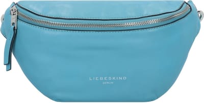 LIEBESKIND BERLIN Leren Schoudertas Gordeltas Seasonal Noos Sheep Natural Tavia Belt Bag Petrol Blue Lichtblauw
