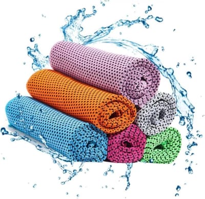 Verkoelende Handdoeken - Microvezel Sport - Actieve Koeling - Sneldrogend Ademend - 5 Stuks - Blauw