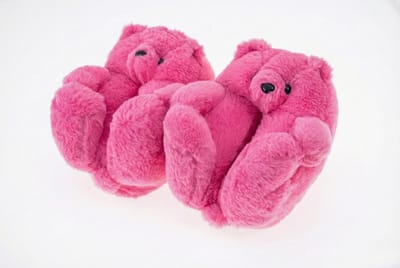 Grappige pantoffels | Beren sloffen | Roze | One size fits all maat 32 t/m 38 voor Kinderen, Dames en Heren | Beer Pantoffel | Pluche dierenpantoffels | zachte binnenschoenen | Sloffen en Pantoffels maat 32, 33, 34, 35, 36, 37, 38
