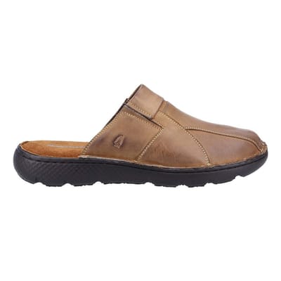 Hush Puppies Heren Carson Leren Muiltjes (Olijf)