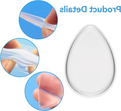 Wasbare Teardrop Silicone Makeup Spoon - 2 Stuks voor Cosmetica, Vloeibare Foundation en Correctie Applicator