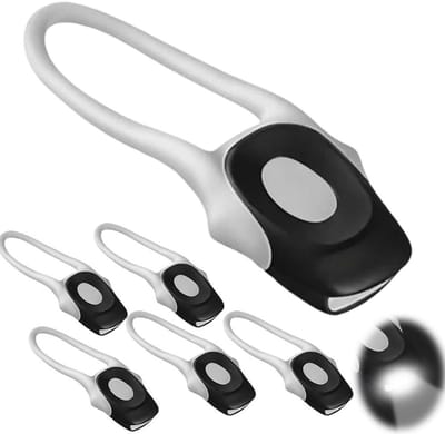 Kinderwagenlampen Siliconen - Waarschuwingslichten LED - Veiligheid Buiten - Waterdicht Duurzaam - 6 stuks - Zwart